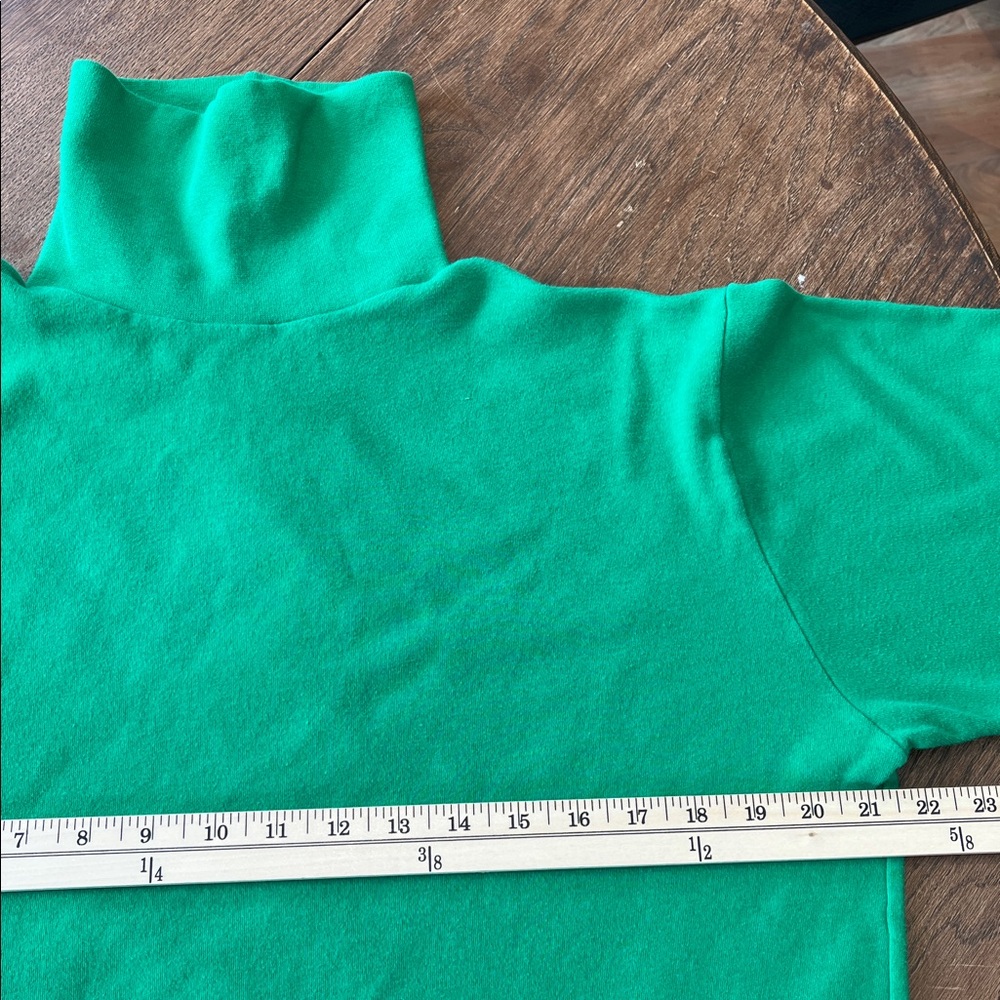 The Eagle’s Eye vintage bright green 100% cotton turtleneck size XL - Picture 7 of 8
